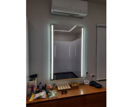 Зеркало с подсветкой для ванной комнаты Мессина-Слим